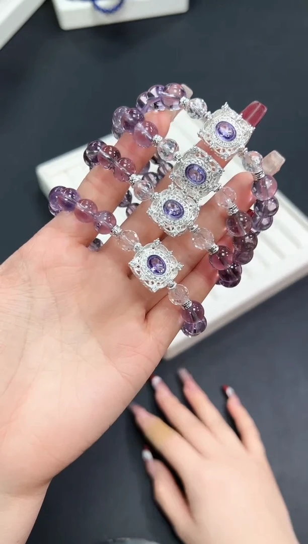 【闪购商品】水晶手串未镶嵌4c多样性发其一/1条默认微瑕