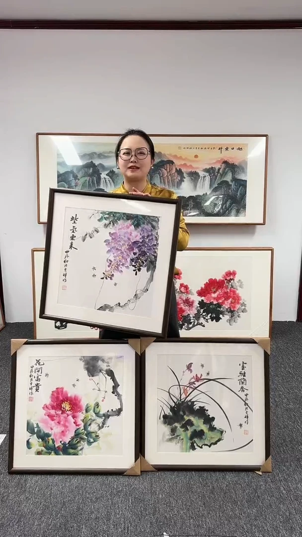 【闪购商品】国画花鸟三组60*60孙吉祥老师随机发货