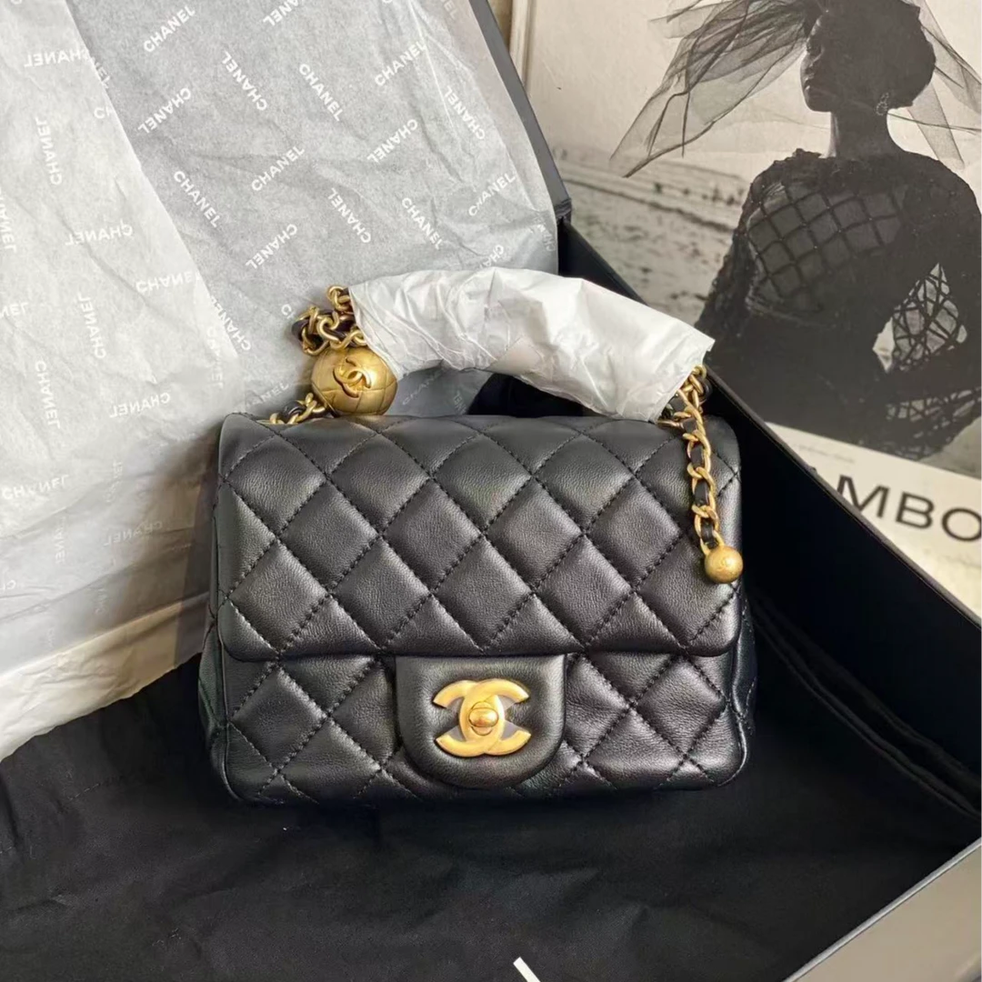 99新 Chanel/香奈儿 壹臻/23C黑金金球方胖子/97486638/12期免息