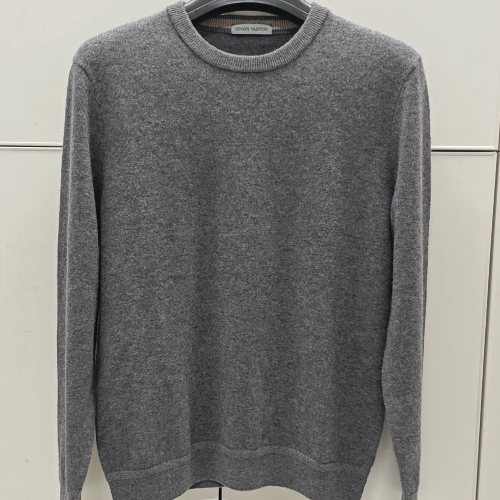 男士羊毛羊绒针织衫时尚休闲圆领长袖毛衣