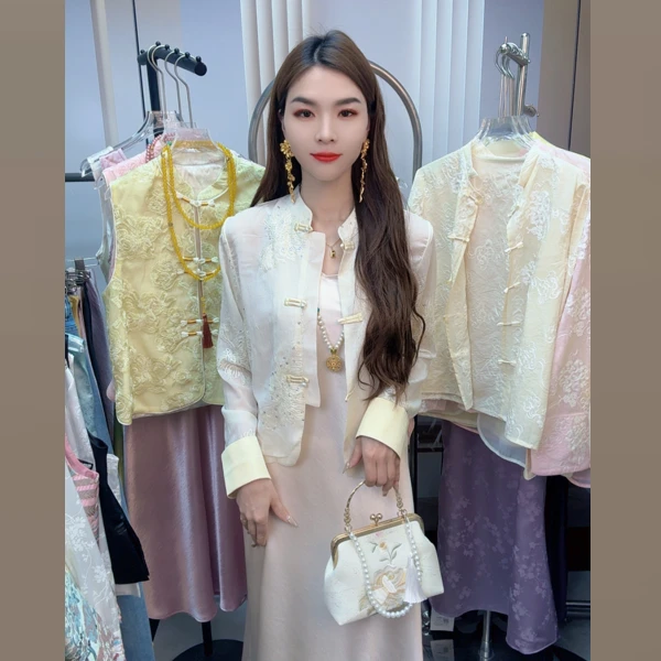 【正版-悠然】（正肩-非短款）春古风女士纱纱外套 中国风女款防晒衣