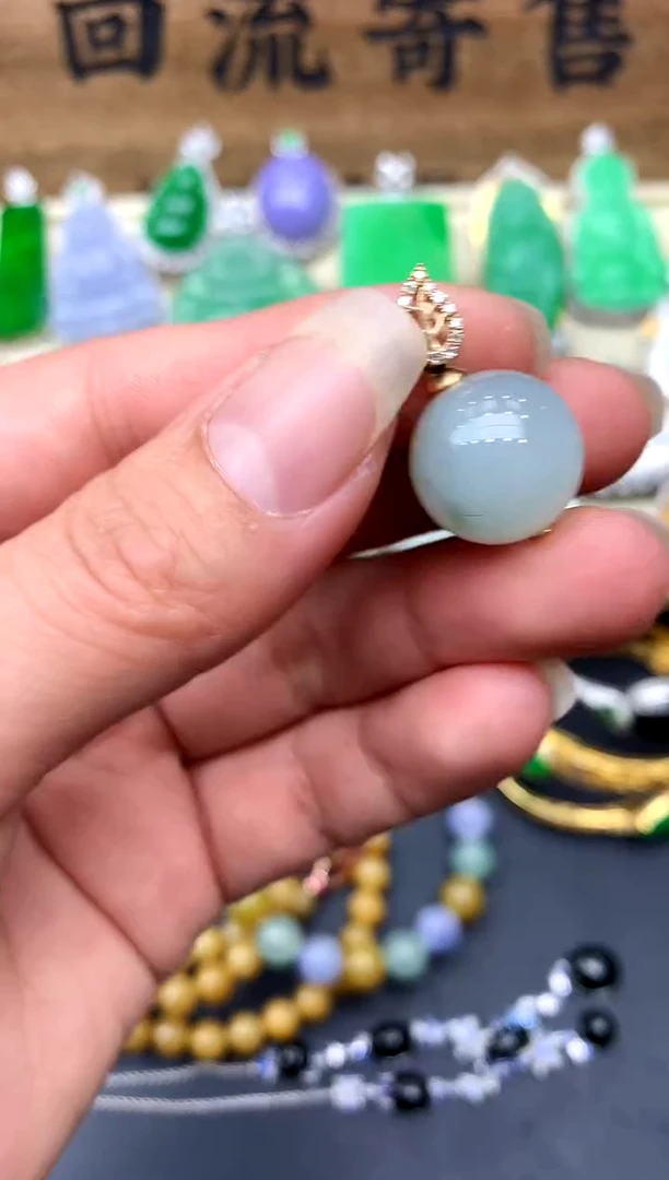 【闪购商品】翡翠颈饰18K金镶嵌46-中国好珍宝