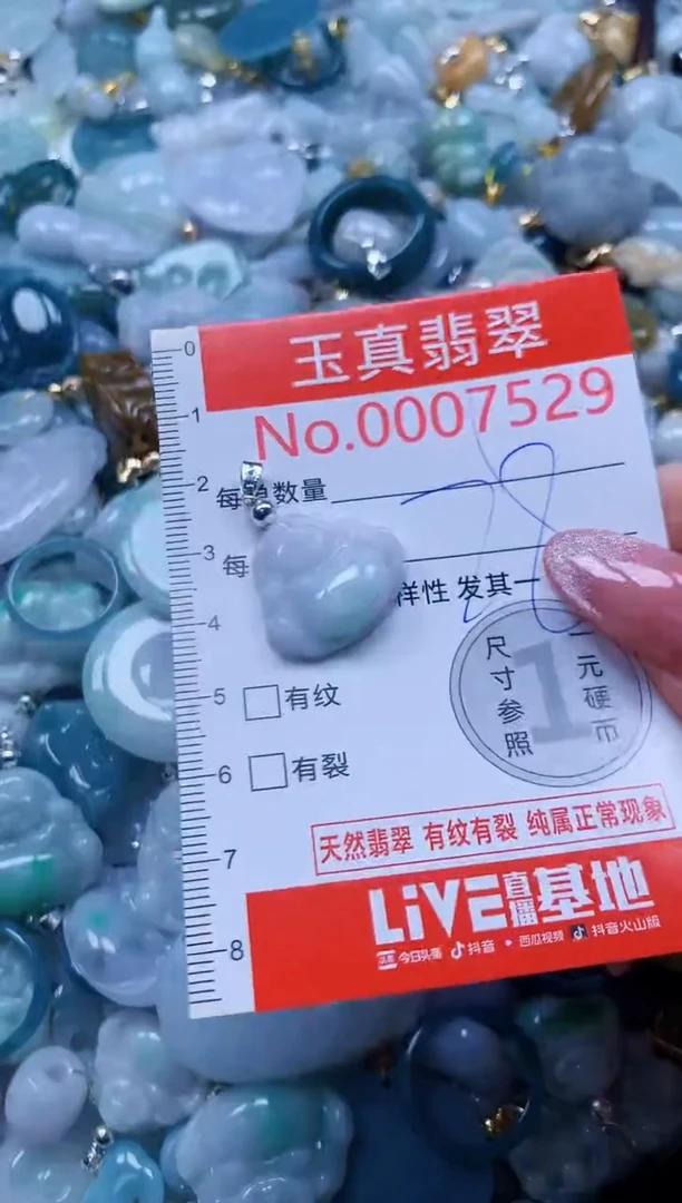 翡翠未镶嵌吊坠(不含链)7529