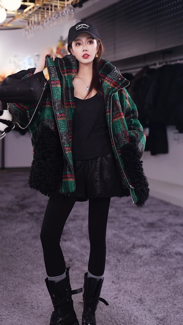 【Yongjia】鹅绒服配皮毛一体外套55336-1-73