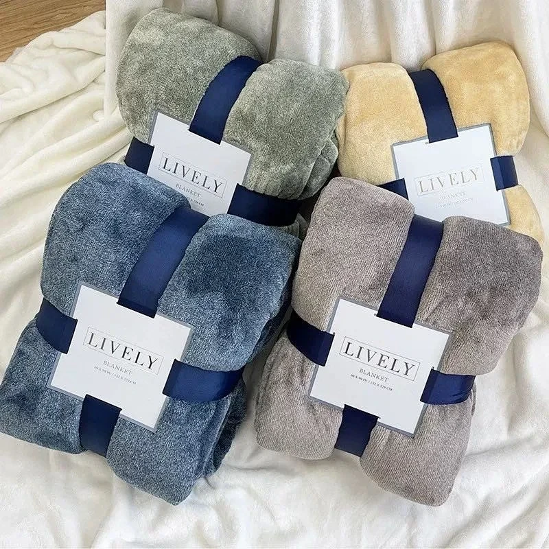 大牌高品质双面绒可铺可盖秋冬季加绒床单办公室午睡毛毯子被子