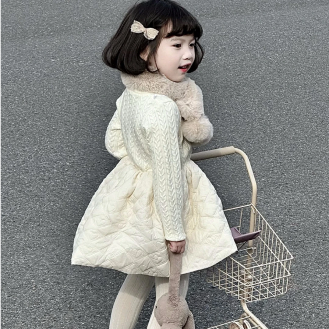 纯色小童女童女孩童装毛衣女宝B类韩版厚款连衣裙宝宝洋气公主