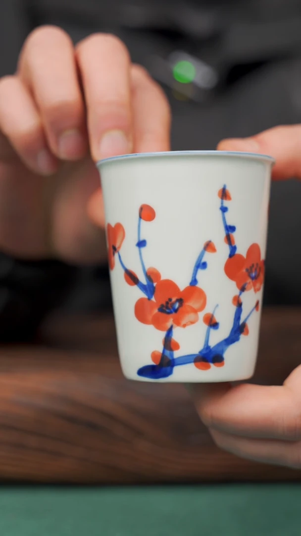 【闪购商品】瓷片20寻一缕瓷香杯釉下手工手绘瓷器