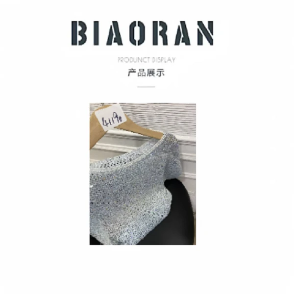 BIAORAN/标冉2025春季新款休闲珠片纱渐变针织杉4119