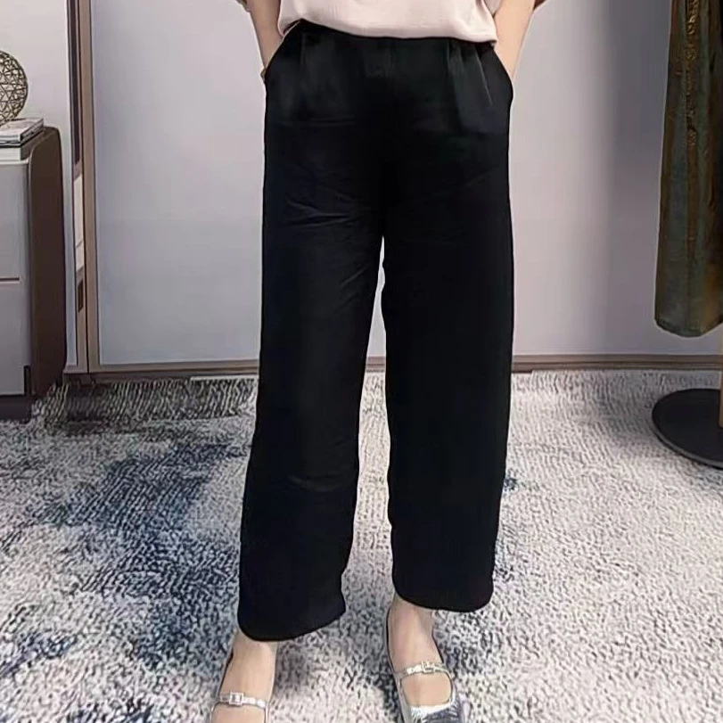 【大润自产】萝卜裤 夏季醋酸百搭休闲萝卜裤（裤长86左右）