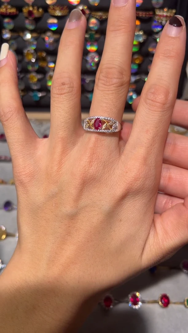 【闪购商品】红宝石戒指银S925镶嵌156315