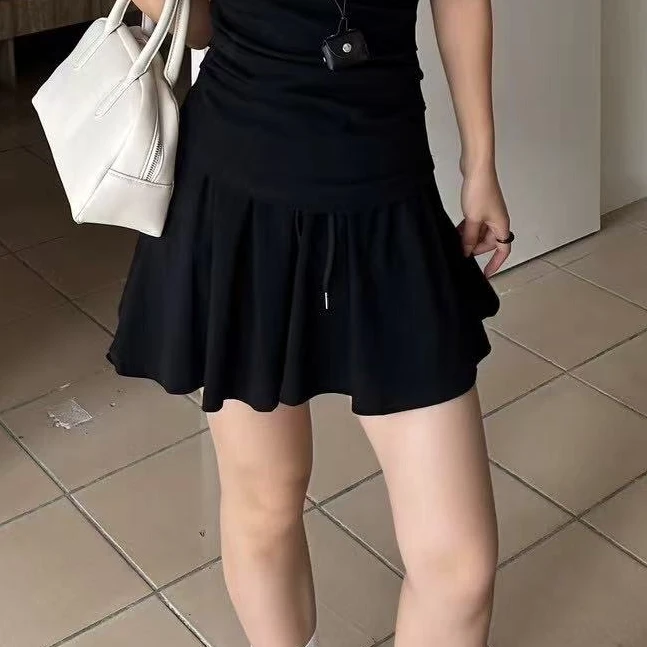 时尚夏季气质高腰显瘦防走光短裙