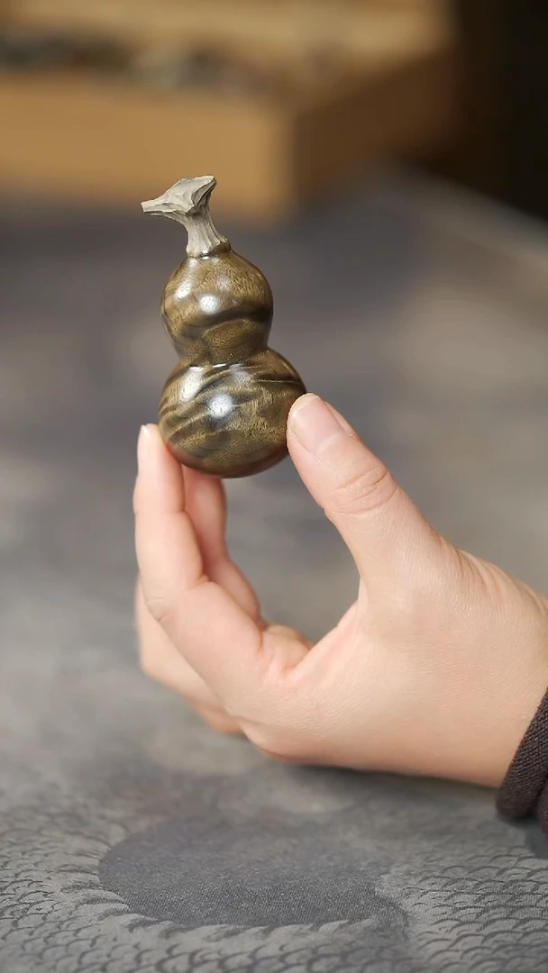 金丝楠满花精工手作葫芦把玩849