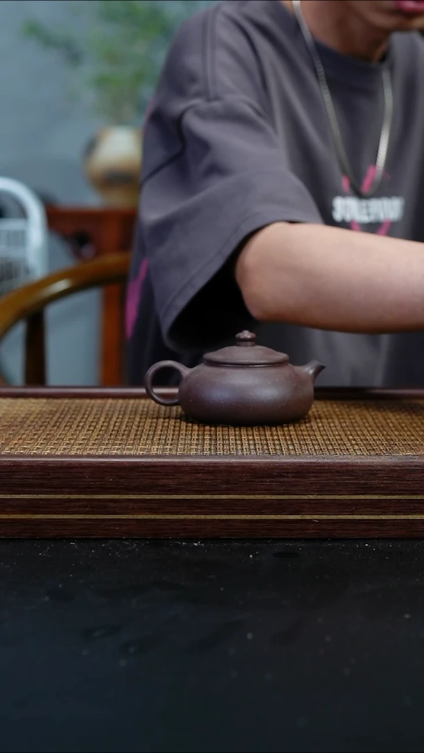 茶壶紫砂粗砂天青寒江