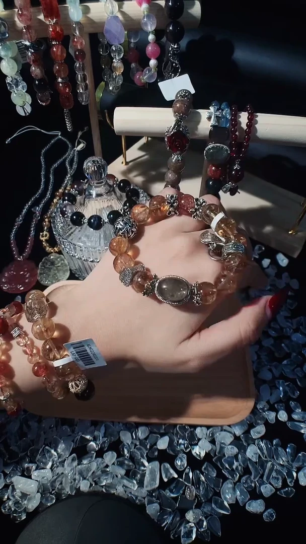 【闪购商品】水晶手链合金黄塔晶幽灵魔盒