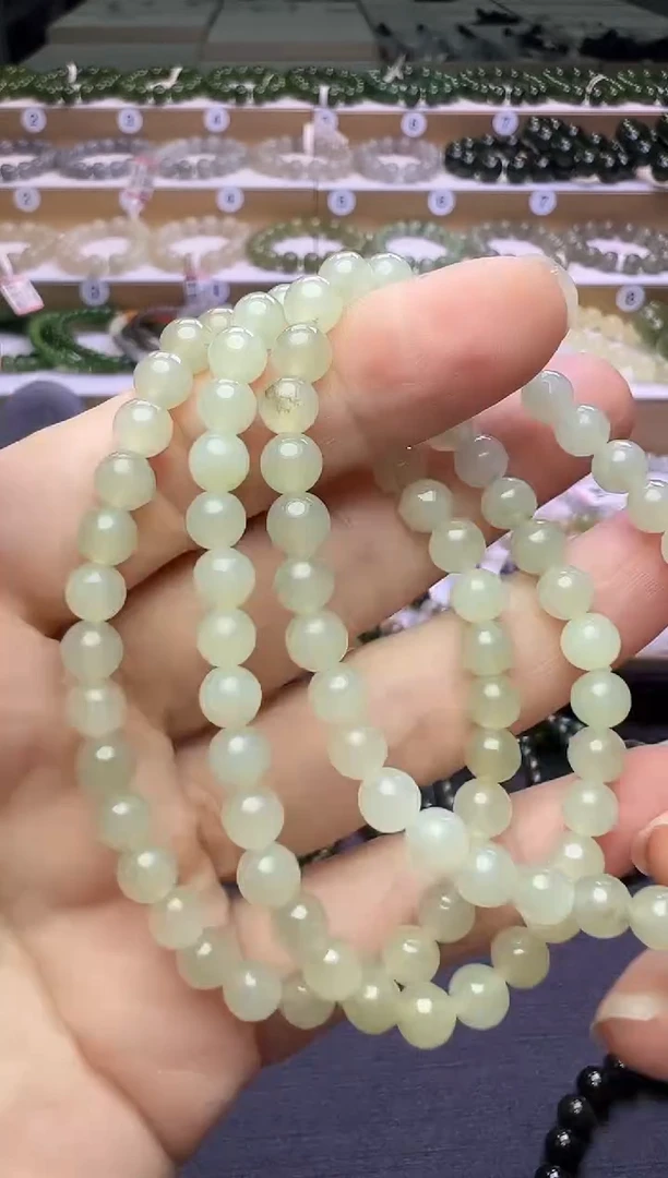 手串未镶嵌和田玉67号链接卡6mm多样性发一（先拍先挑）