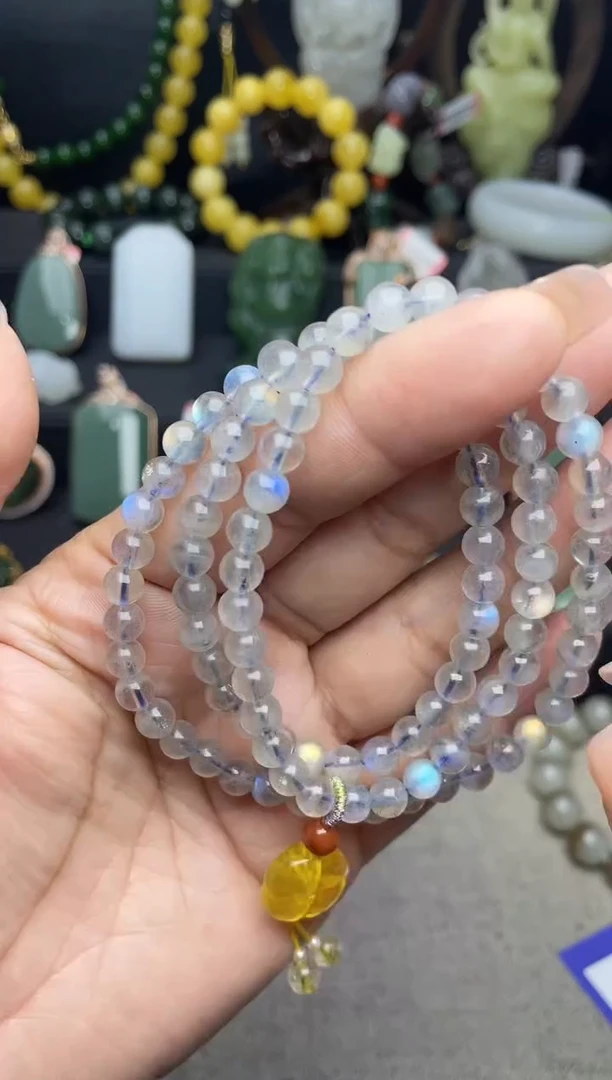 【闪购商品】月光石手链未镶嵌项链多样性发其一f084