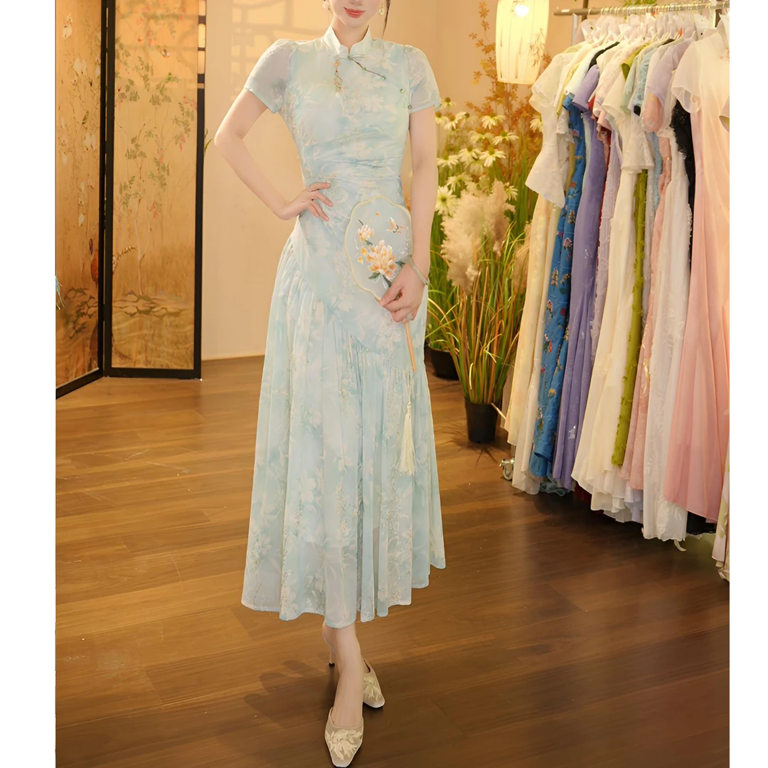 【温迪专属】梦西湖-1204 连衣裙（Q7617）