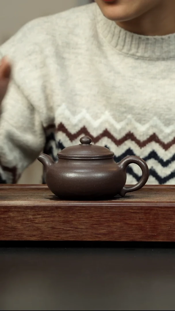 紫砂茶壶粗砂紫泥 仿古