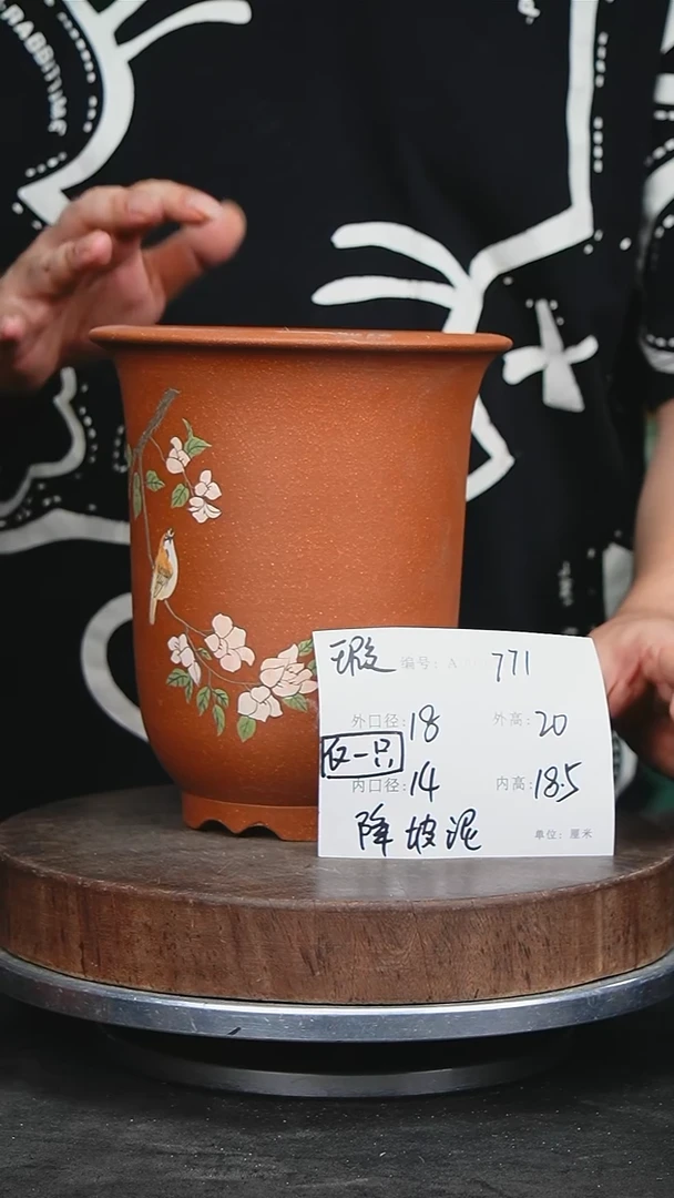 紫砂花盆花卉园艺771瑕