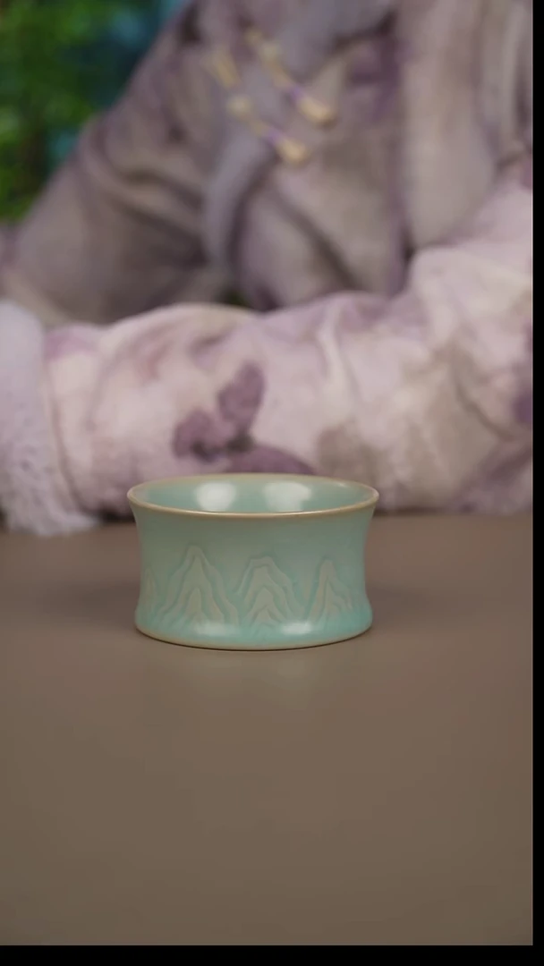 杯仿古千里江山杯微暇