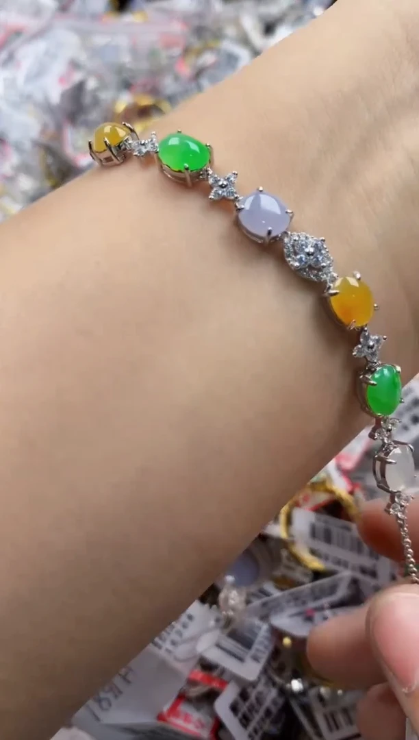 翡翠戒指银S925镶嵌8888---6