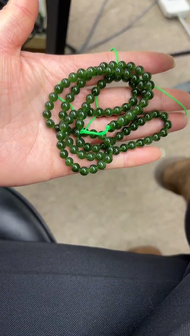 项链未镶嵌和田玉A-1(6MM)多样性发其一