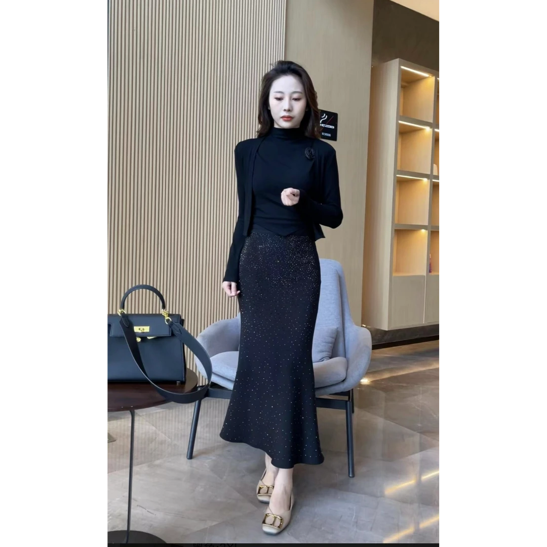 亮2024新款春季气质高腰显瘦半身裙-1479