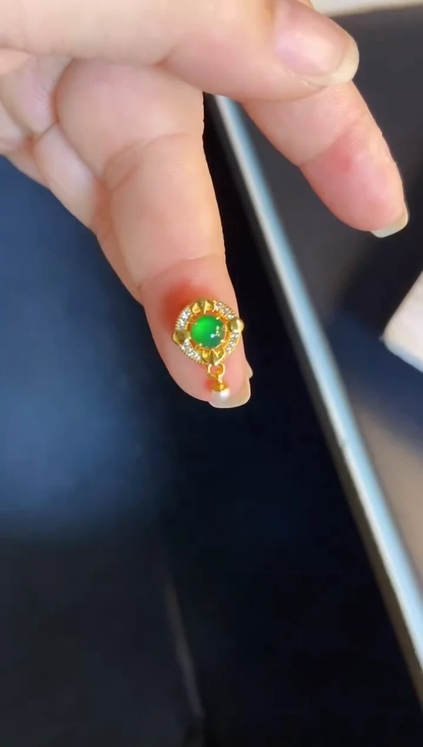 吊坠(不含链)银S925镶嵌翡翠1