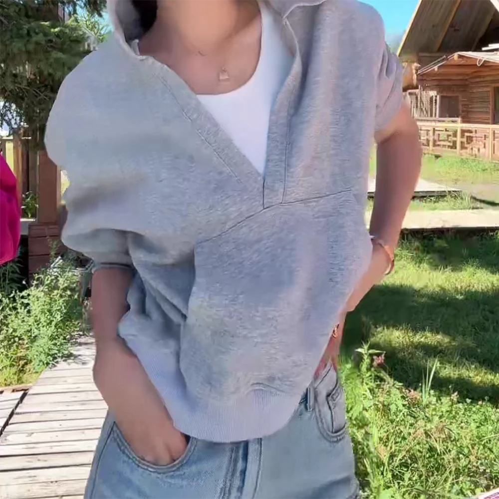 【重磅俏灰】连帽净版时尚显瘦百搭卫衣C5808