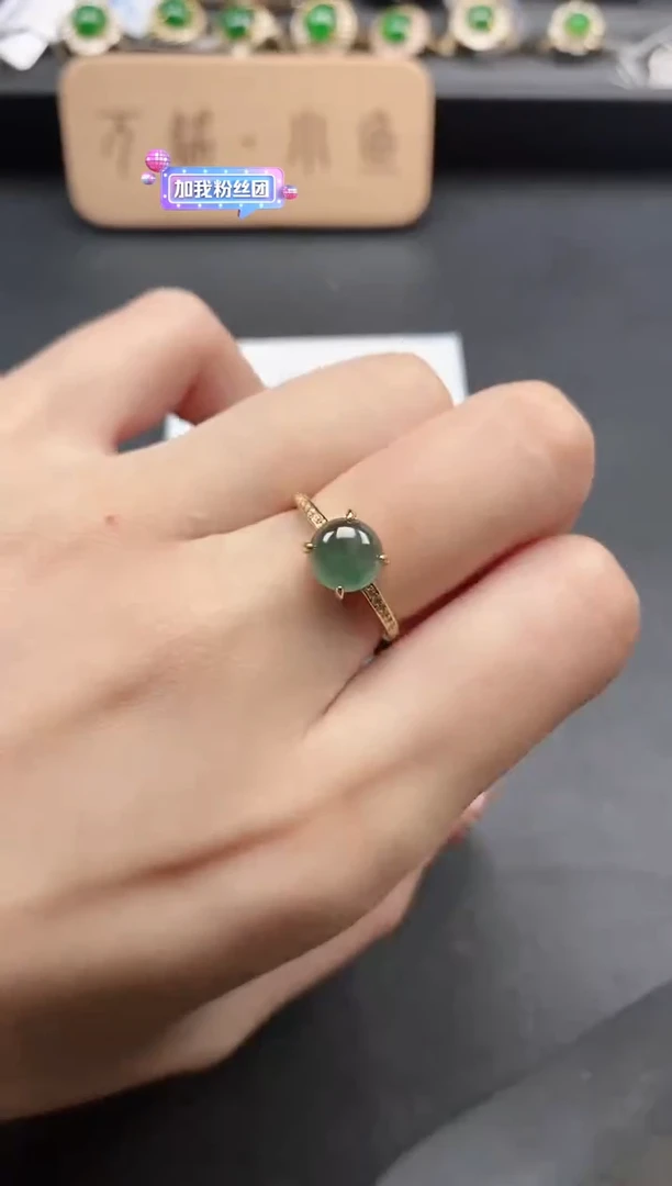 银S925镶嵌戒指翡翠51151