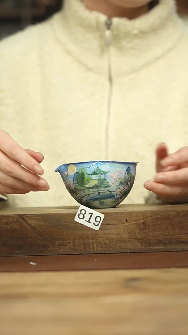 设计师手作款石一手绘 公道杯