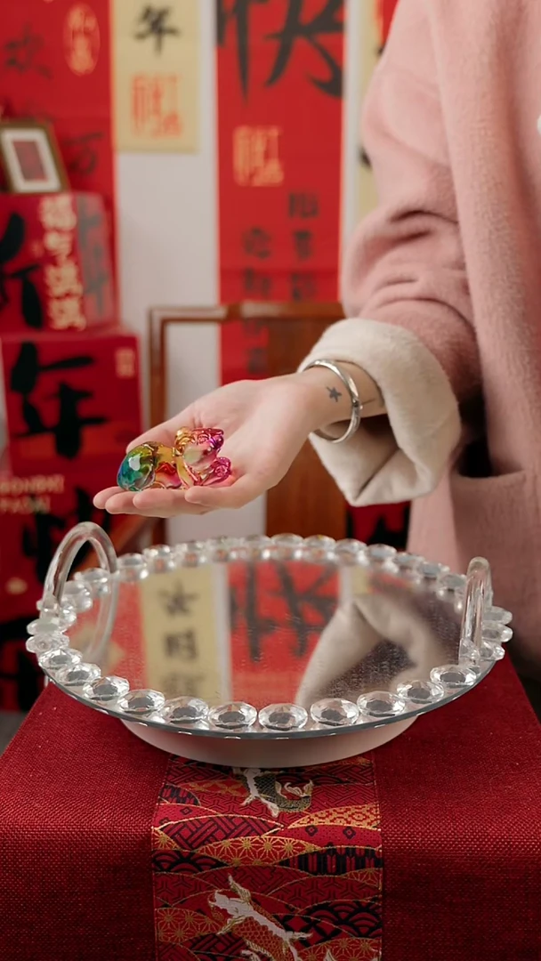 【闪购商品】琉璃彩色玉鼠送财摆件