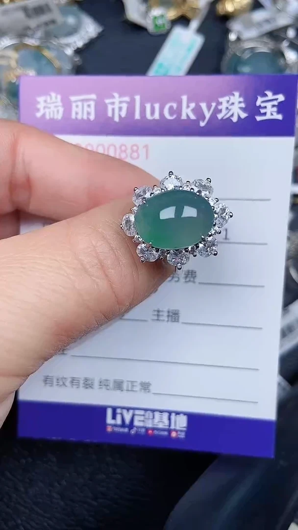 颈饰银S925镶嵌翡翠0881