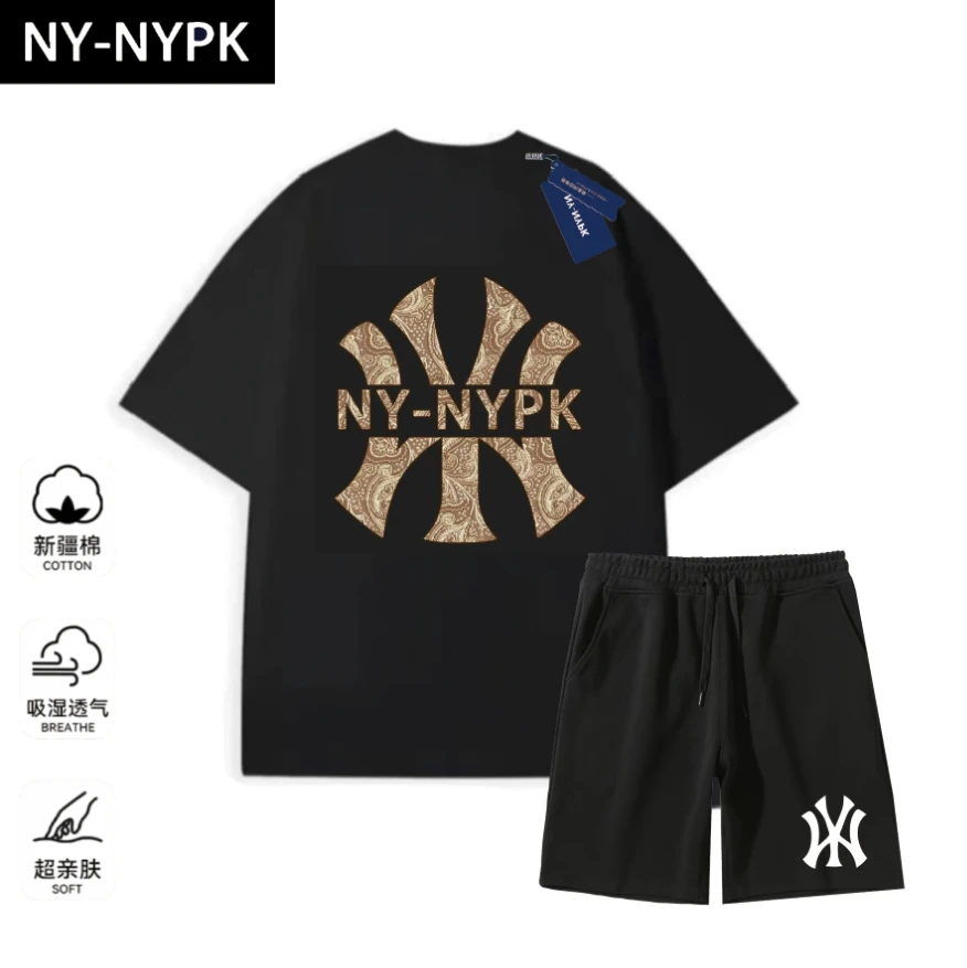 【商场同款】重磅圆领T恤男女同款潮流百搭短袖-罗马壁画套装