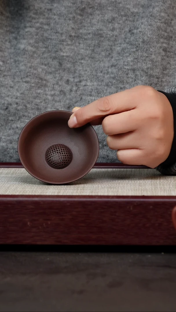 茶杯紫砂紫泥茶漏