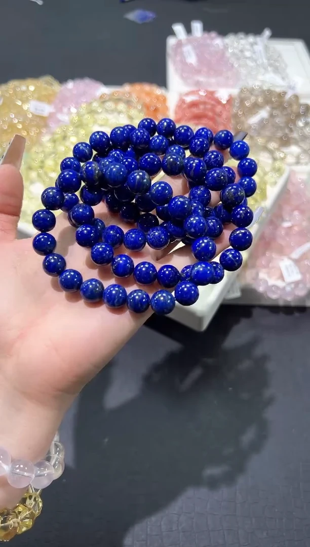 未镶嵌青金石手链65n多样性发其一【1条】默认微瑕10mm