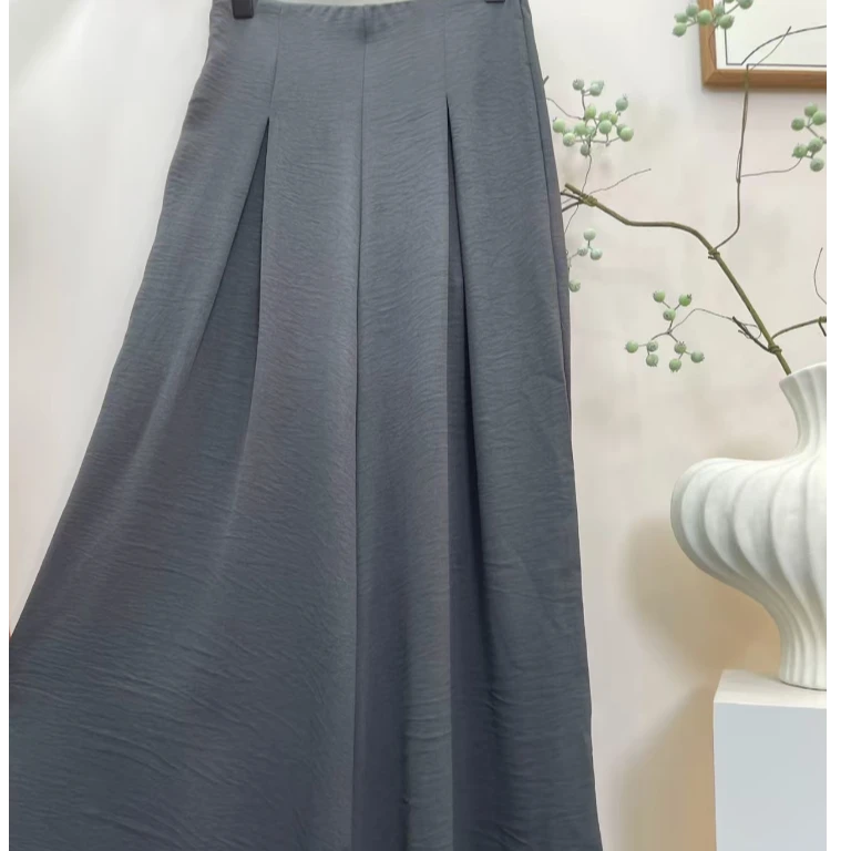 【LISA专属】夏季新款高腰透气阔腿裤垂裤直筒时尚百搭长裤女ZB5052