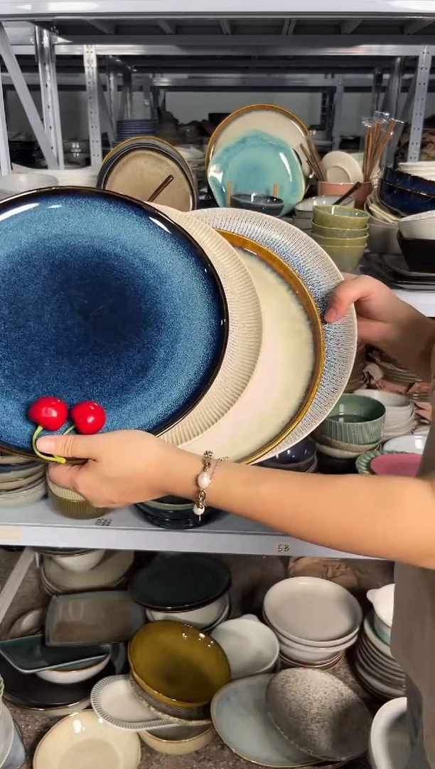 陶瓷外贸尾货瑕疵满20包邮X4 大盘组合