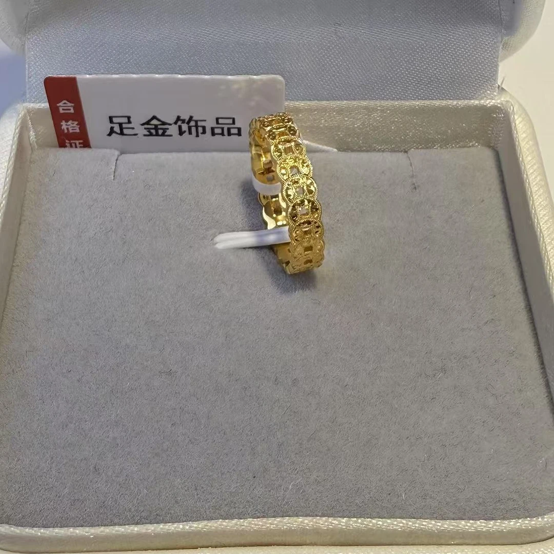 【大魔王专享】足金999 宽版钱币碎冰冰  GP 12# 4.2  纳金添喜