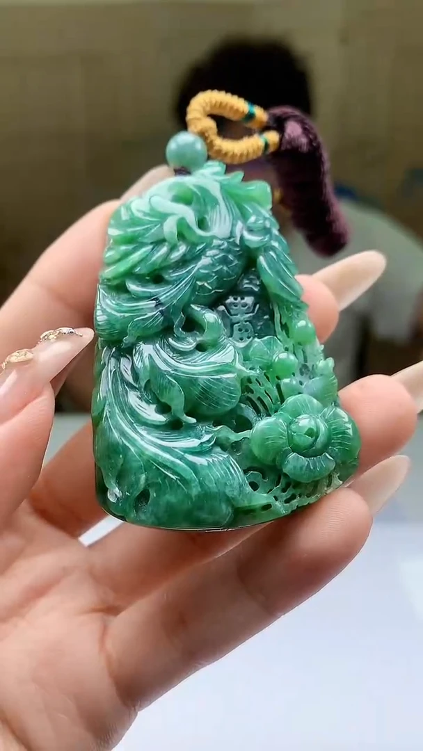 【闪购商品】定制翡翠未镶嵌4688ty-毛货挂件73