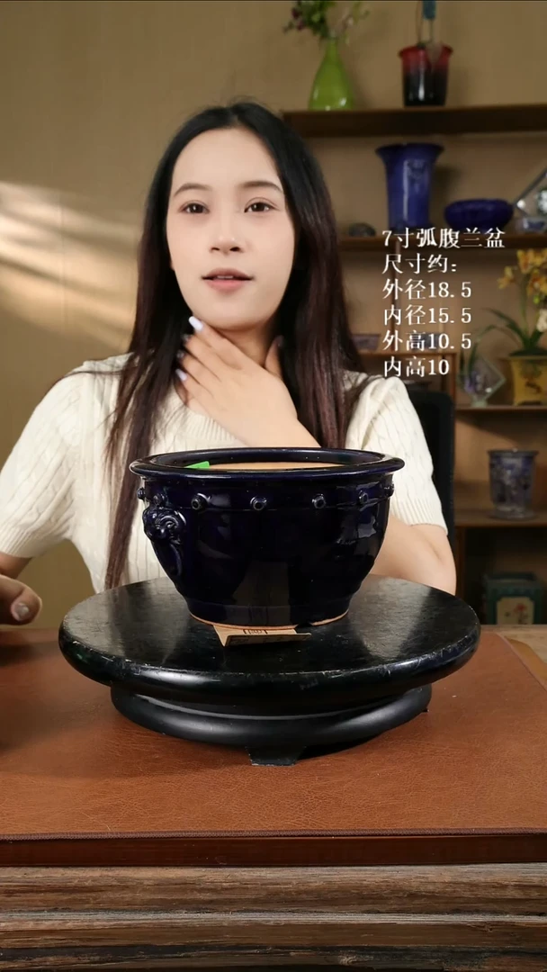 691   7寸弧腹兰盆
