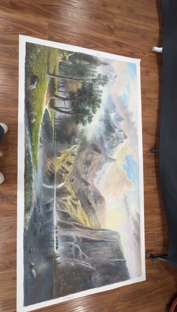 油画【18号】约2.2米丨朝鲜原创纯手绘孤品油画丨顺丰包邮