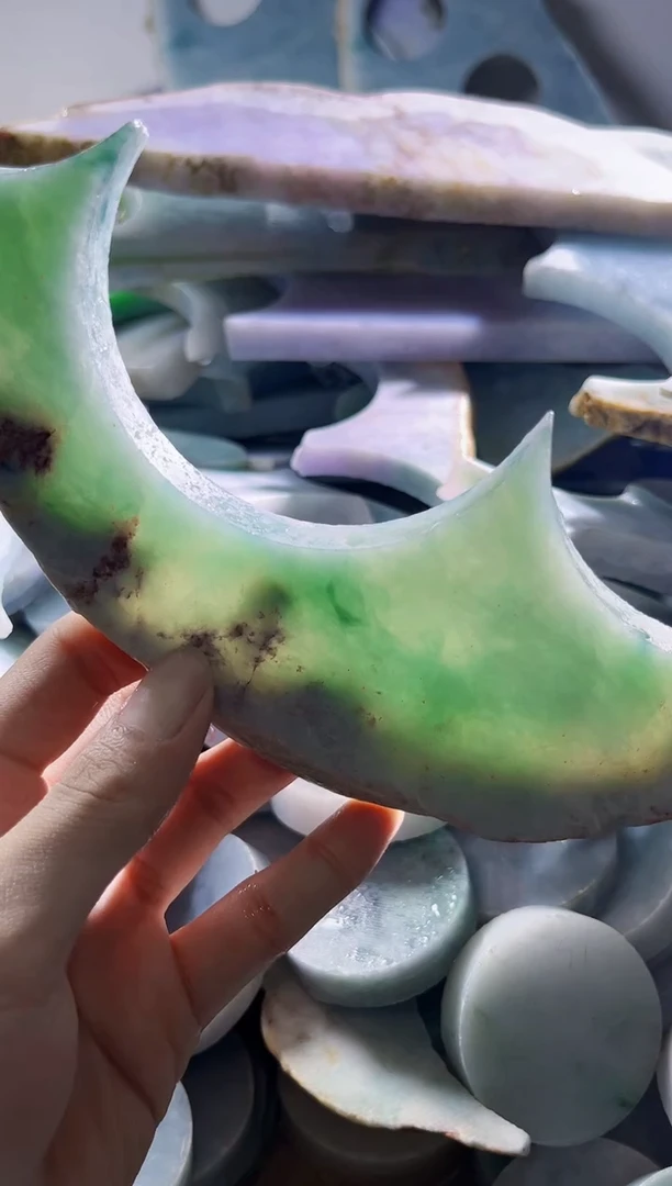 翡翠裸石缅甸翡翠A货陈1006