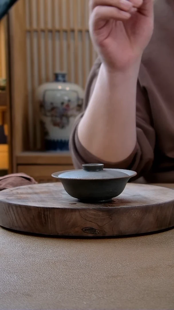 【闪购商品】翰文堂柴烧紫砂盖碗