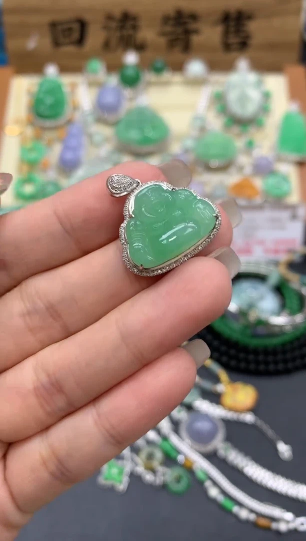 【闪购商品】翡翠颈饰18K金镶嵌401-中国好珍宝