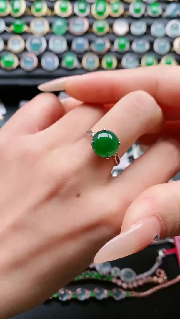 【闪购商品】翡翠戒指银S925镶嵌1111111