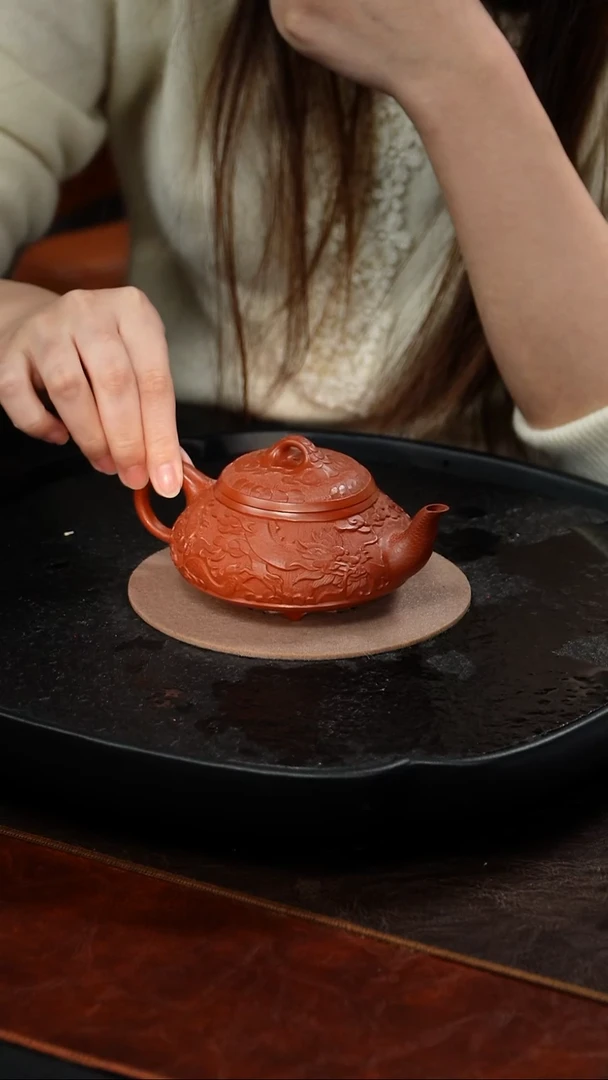 茶壶紫砂徐秀文 汉棠石瓢65 红泥 180毫升