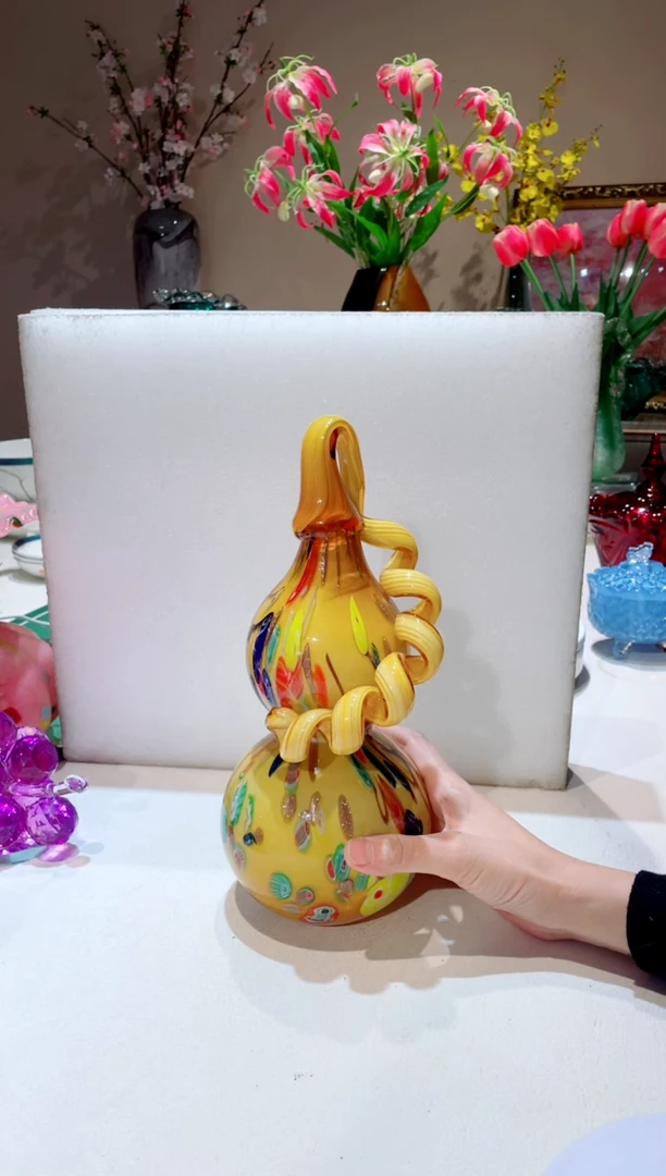 【闪购商品】琉璃手工艺品 黄色 葫芦