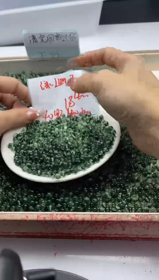 【闪购商品】水晶颈饰未镶嵌w136绿幽灵烤色12mm*10颗