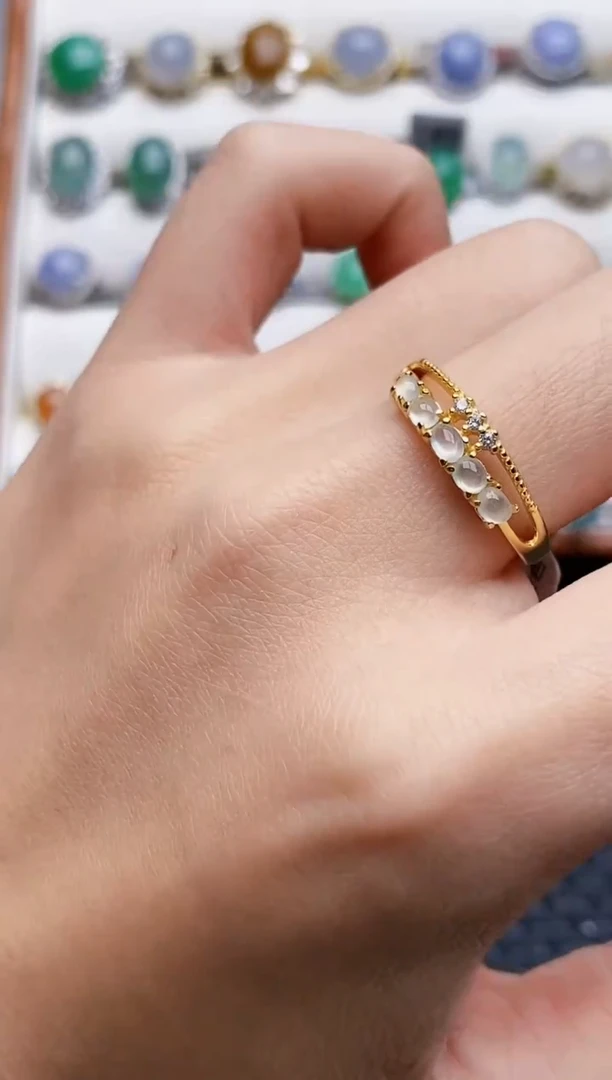 银S925镶嵌戒指翡翠1547